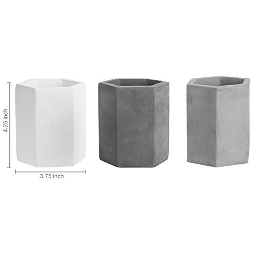 Concrete Desk Pen Holder Organizer Set