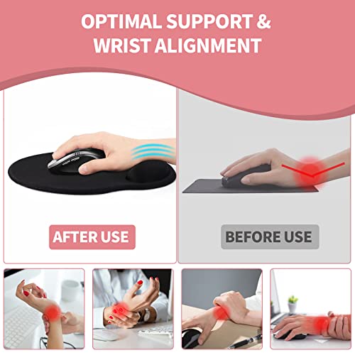 Mouse Pad With Gel Wrist Support