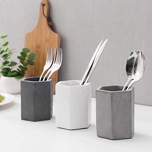 Concrete Desk Pen Holder Organizer Set
