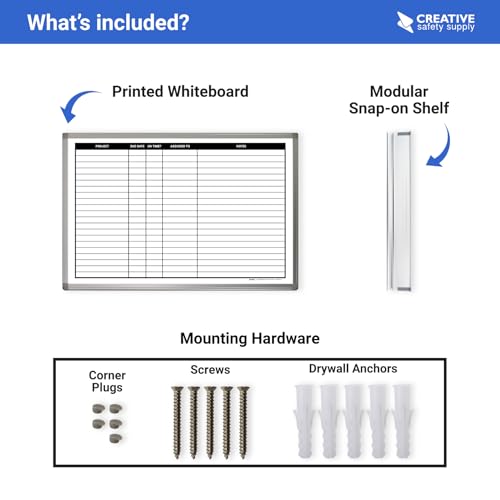 Project Planning Dry-Erase Whiteboard