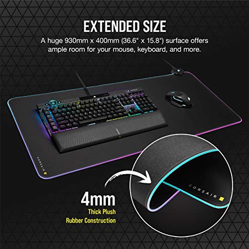 RGB Gaming Desk Mat With USB Hub