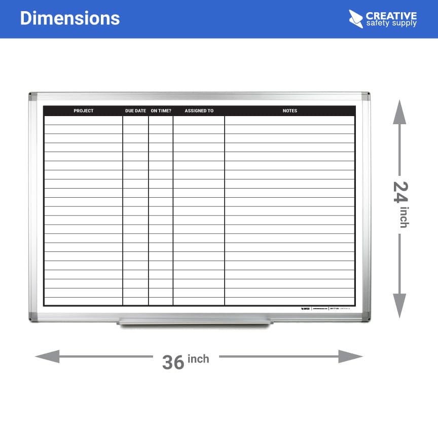 Project Planning Dry-Erase Whiteboard