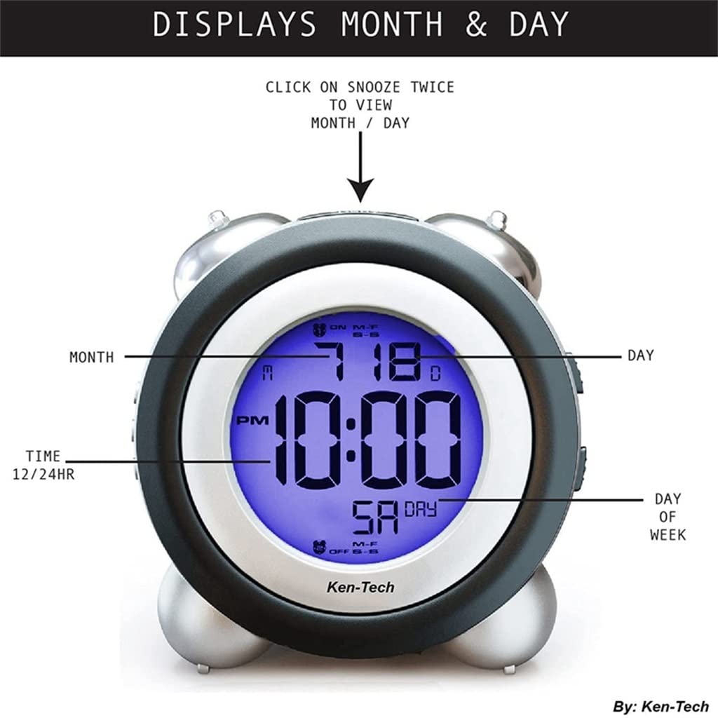Digital Alarm Clock With Date Display