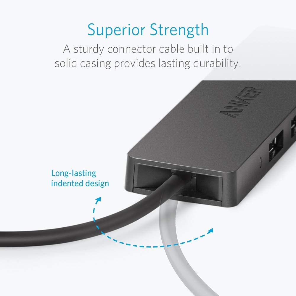 Anker 4-Port USB 3.0 Hub with 5Gbps Data Transfer