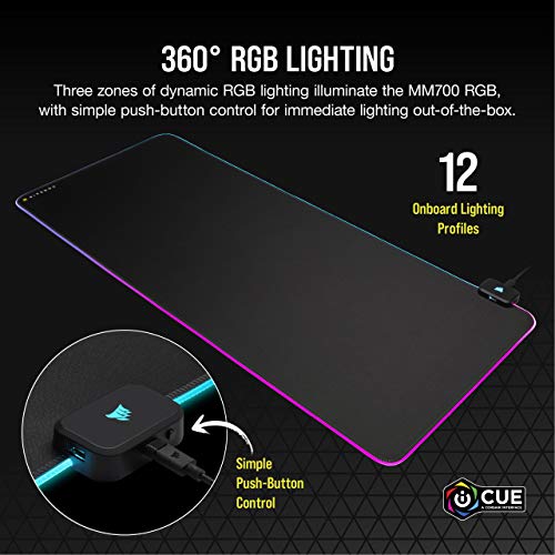 RGB Gaming Desk Mat With USB Hub