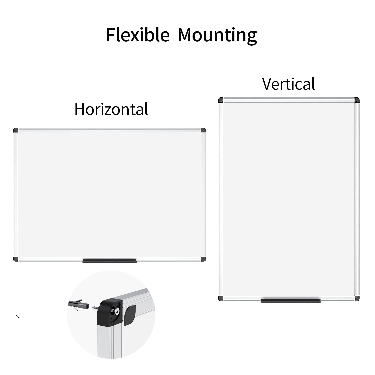 Magnetic Dry Erase Whiteboard With Aluminum Frame