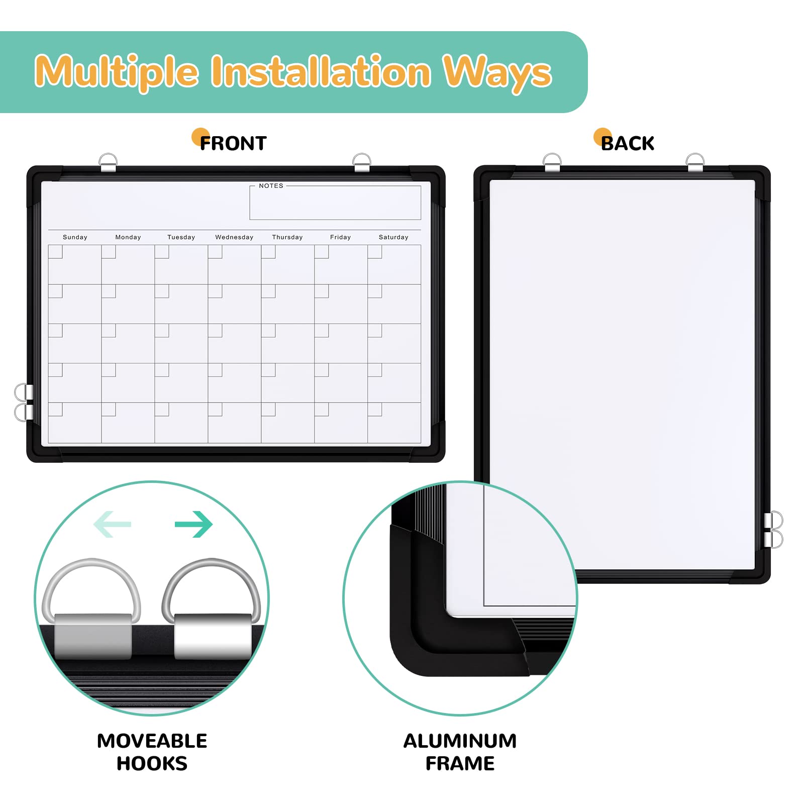 Magnetic Dry Erase Monthly Planner Whiteboard