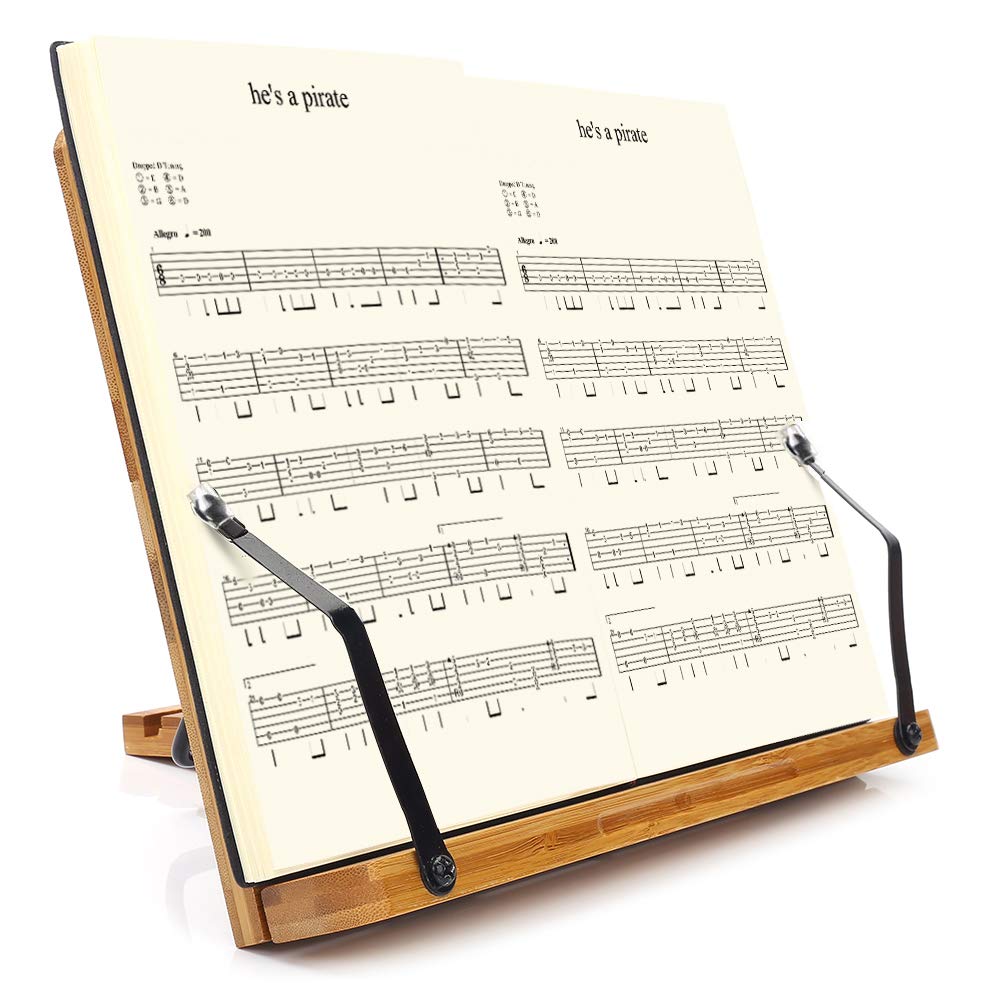 Bamboo Book Stand For Reading And Cookbooks