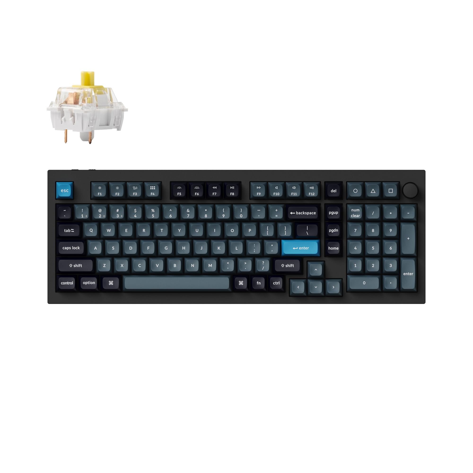 Wireless QMK Mechanical Keyboard With Knob
