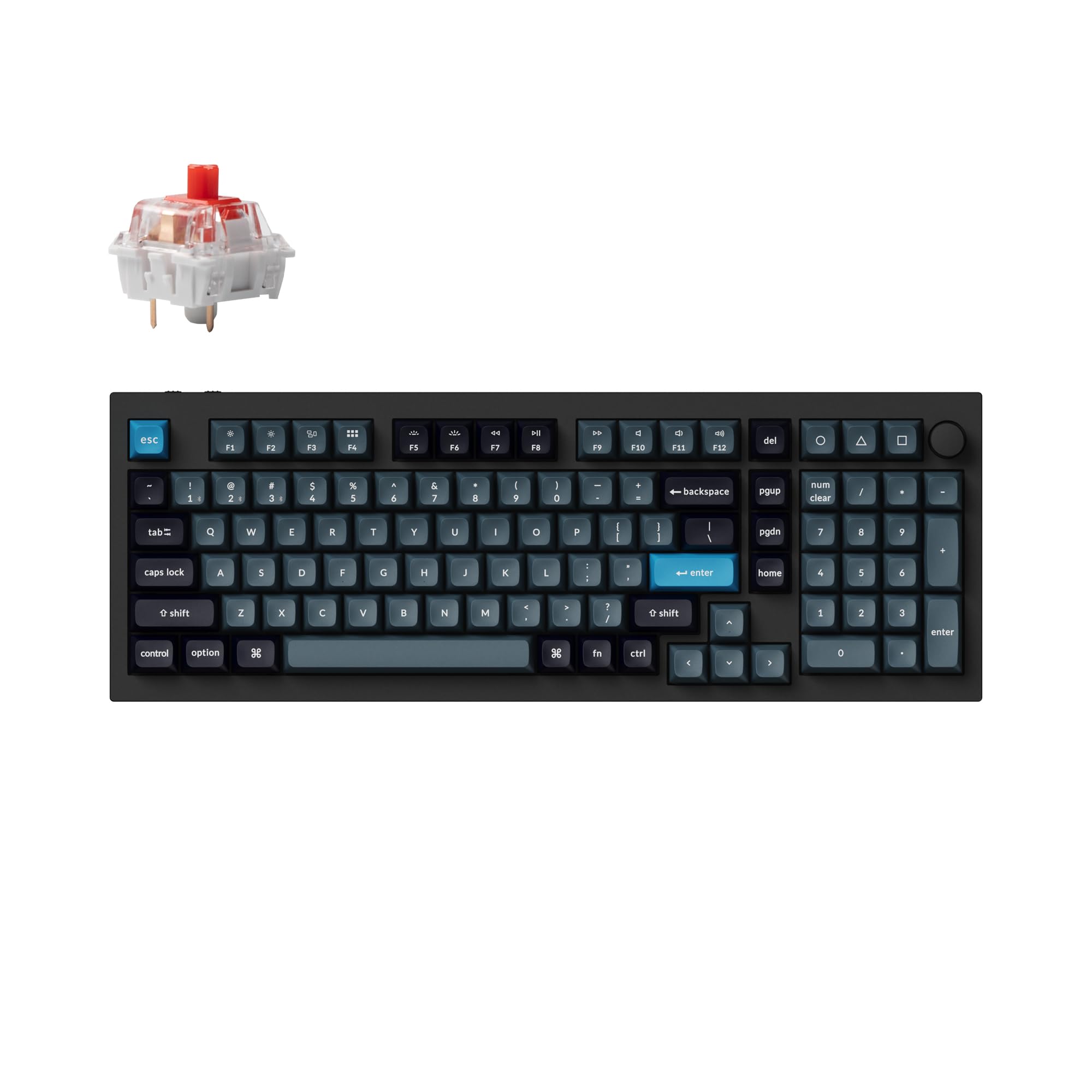Wireless QMK Mechanical Keyboard With Knob