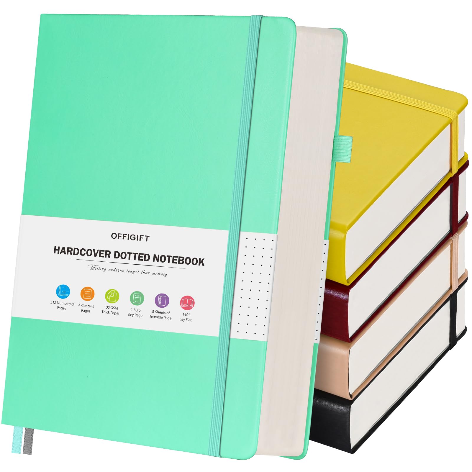 Hardcover Leather Journal Notebook Set