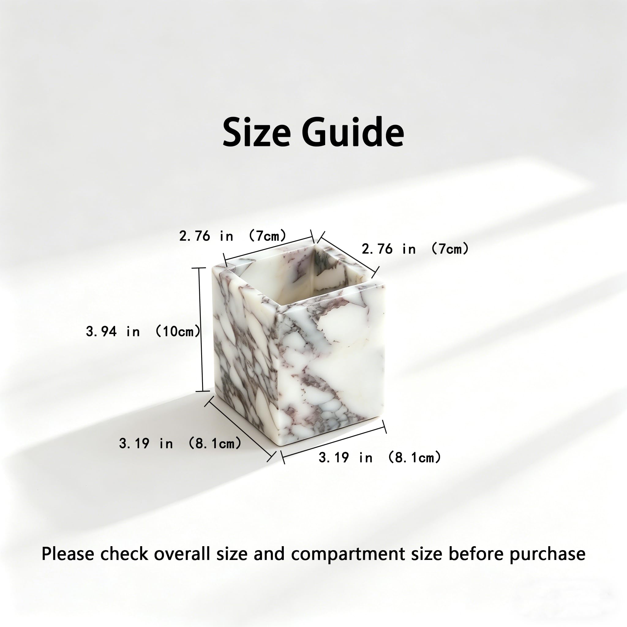 Natural Marble Multi-Purpose Desk Organizer