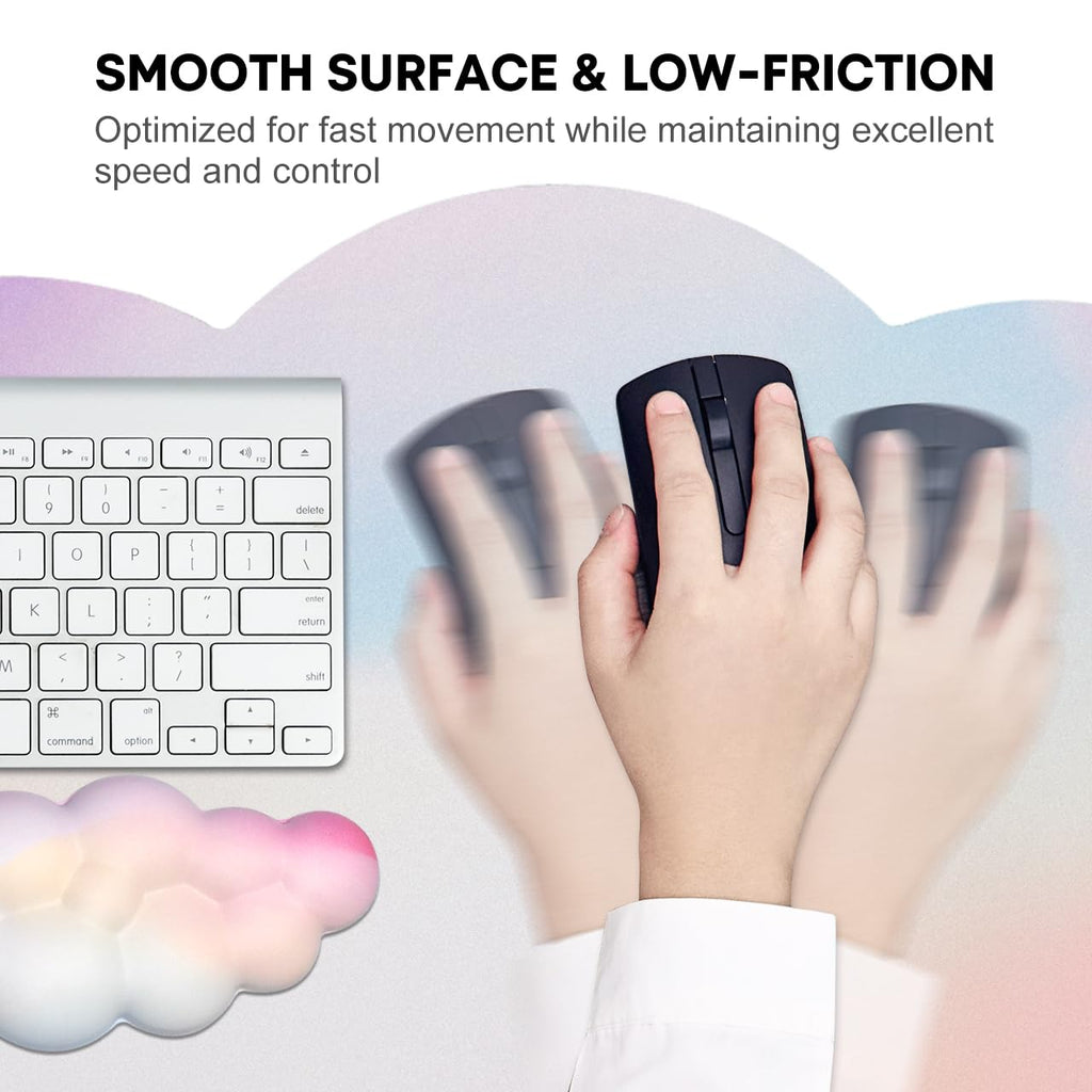 Large Ergonomic Mouse Pad And Wrist Rest Set