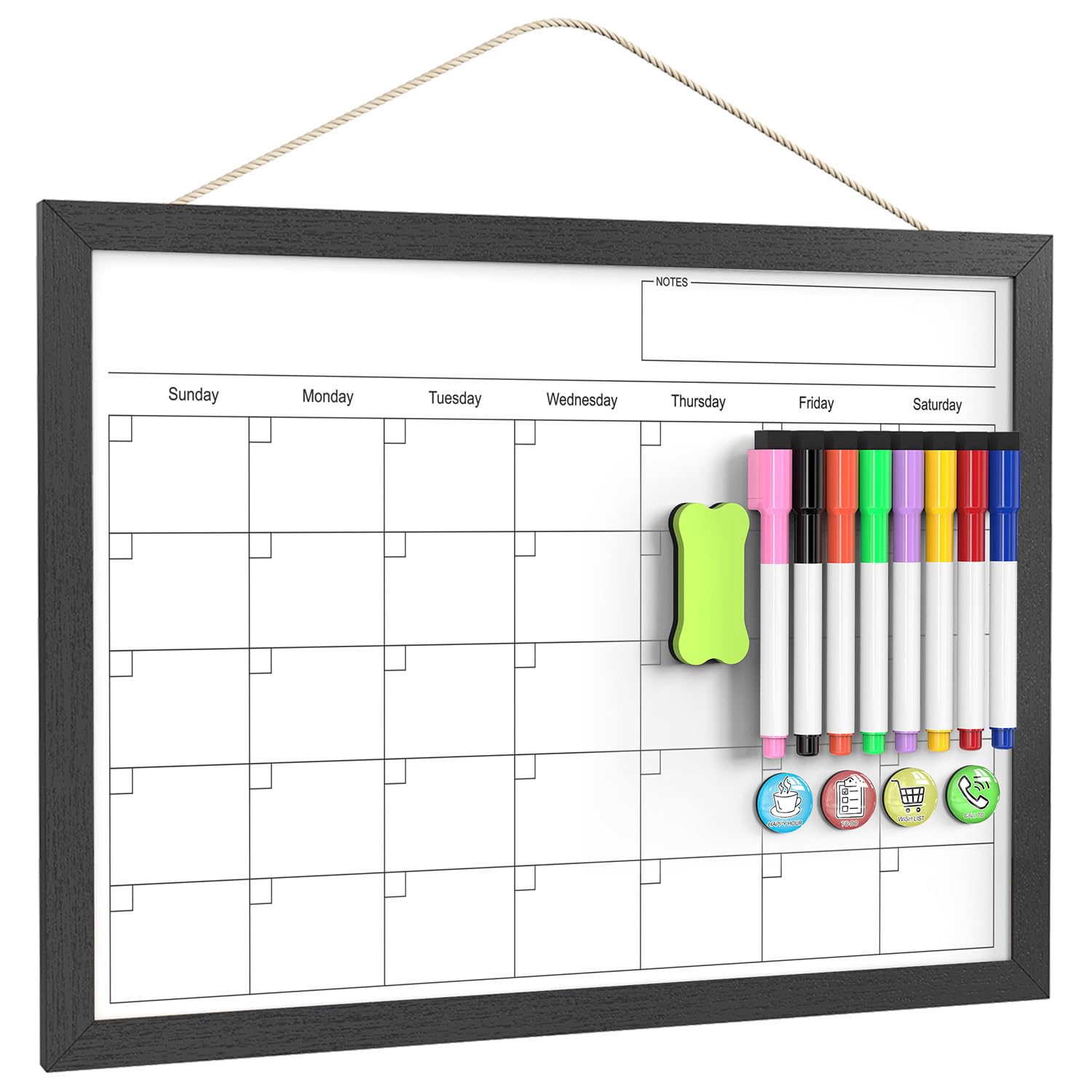 Magnetic Dry Erase Calendar Whiteboard