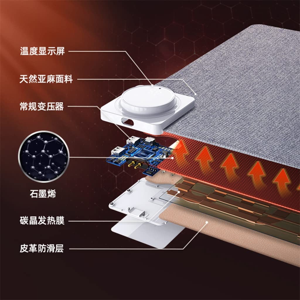 Waterproof Heated Desk Mat With Temperature Display