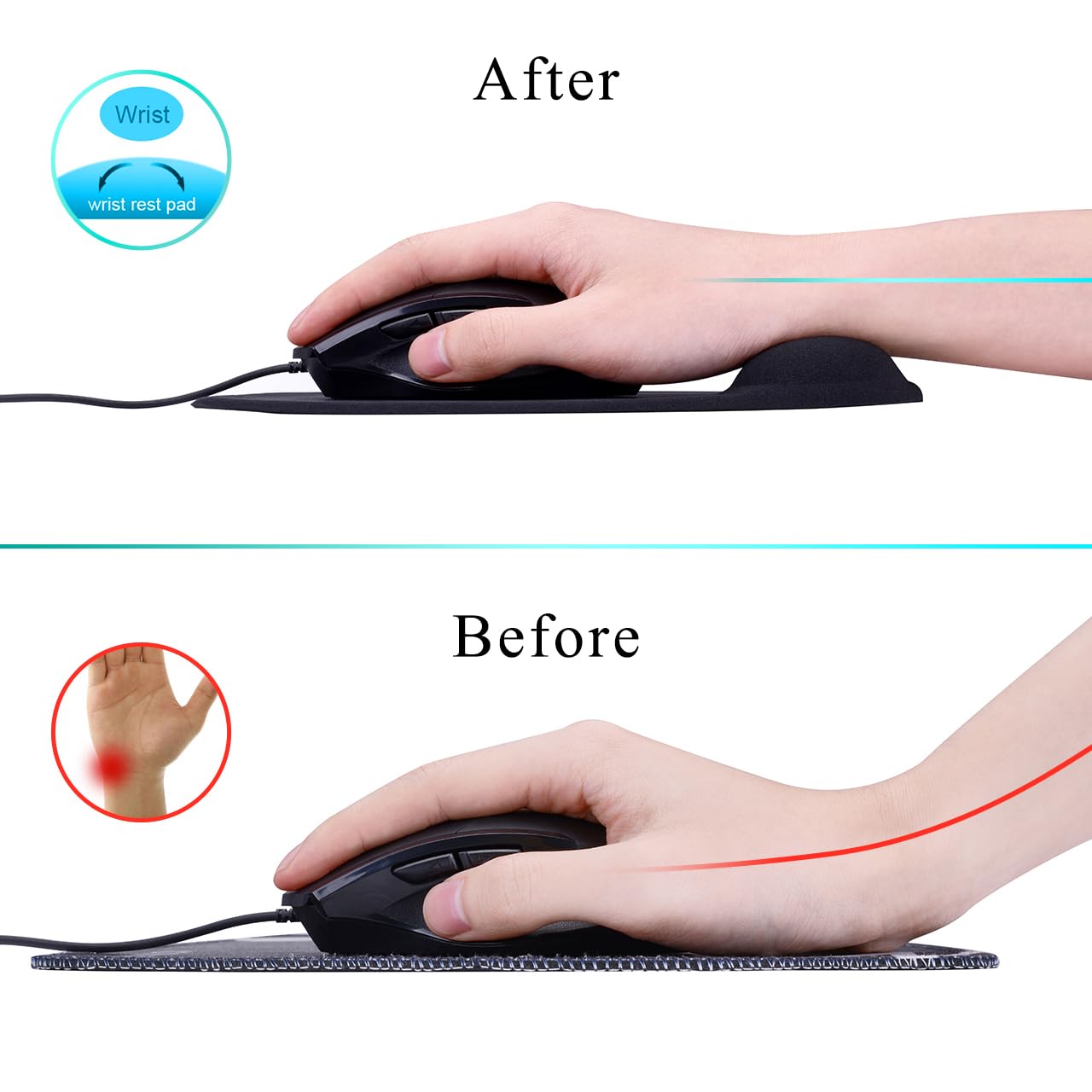 Ergonomic Gel Mouse Pad Set