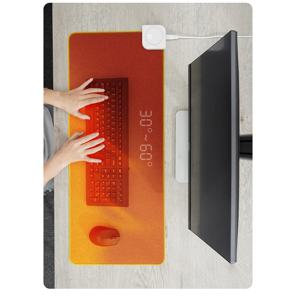 Waterproof Heated Desk Mat With Temperature Display