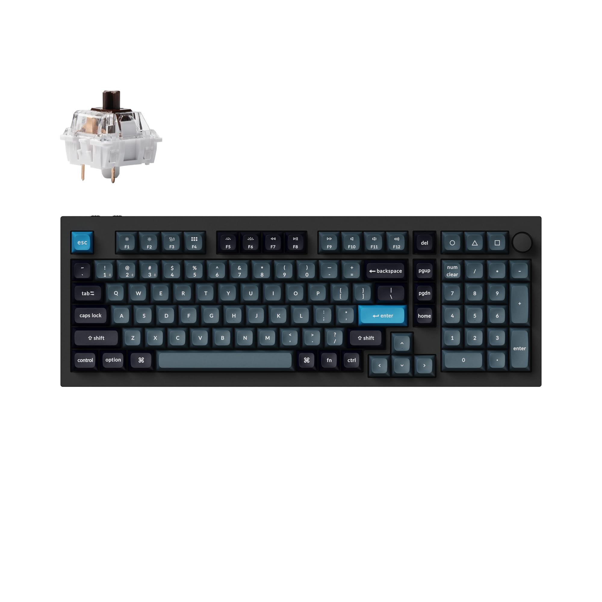 Wireless QMK Mechanical Keyboard With Knob
