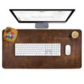 ELIZO Genuine Leather Desk Pad Leather Desk Mat