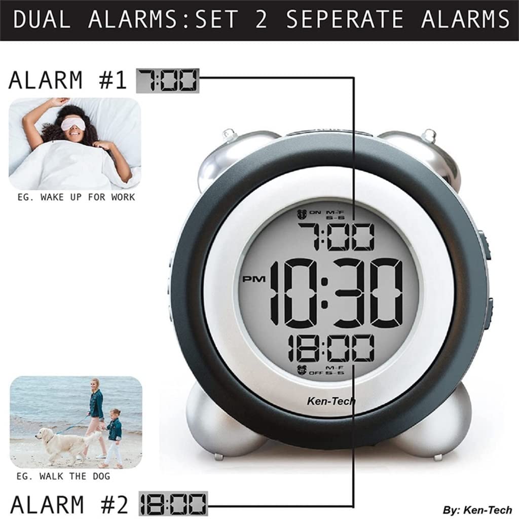 Digital Alarm Clock With Date Display