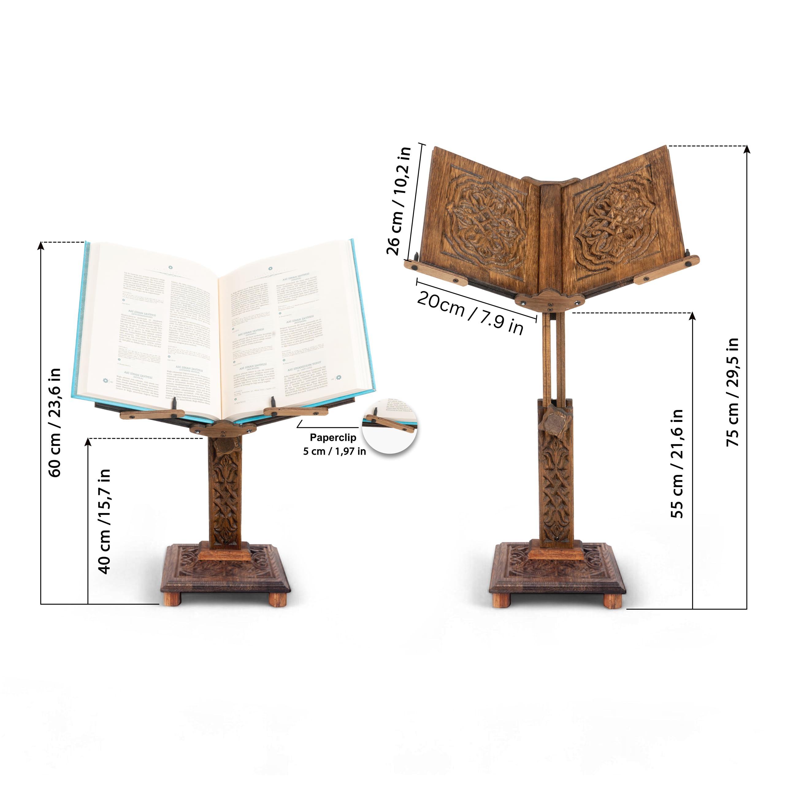 Adjustable Wooden Book Stand For Desktop Reading