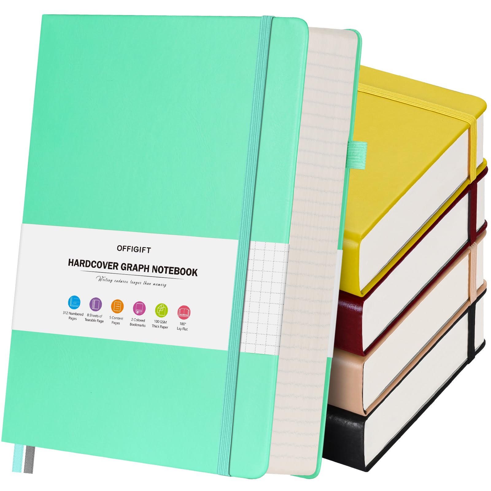 Hardcover Leather Journal Notebook Set