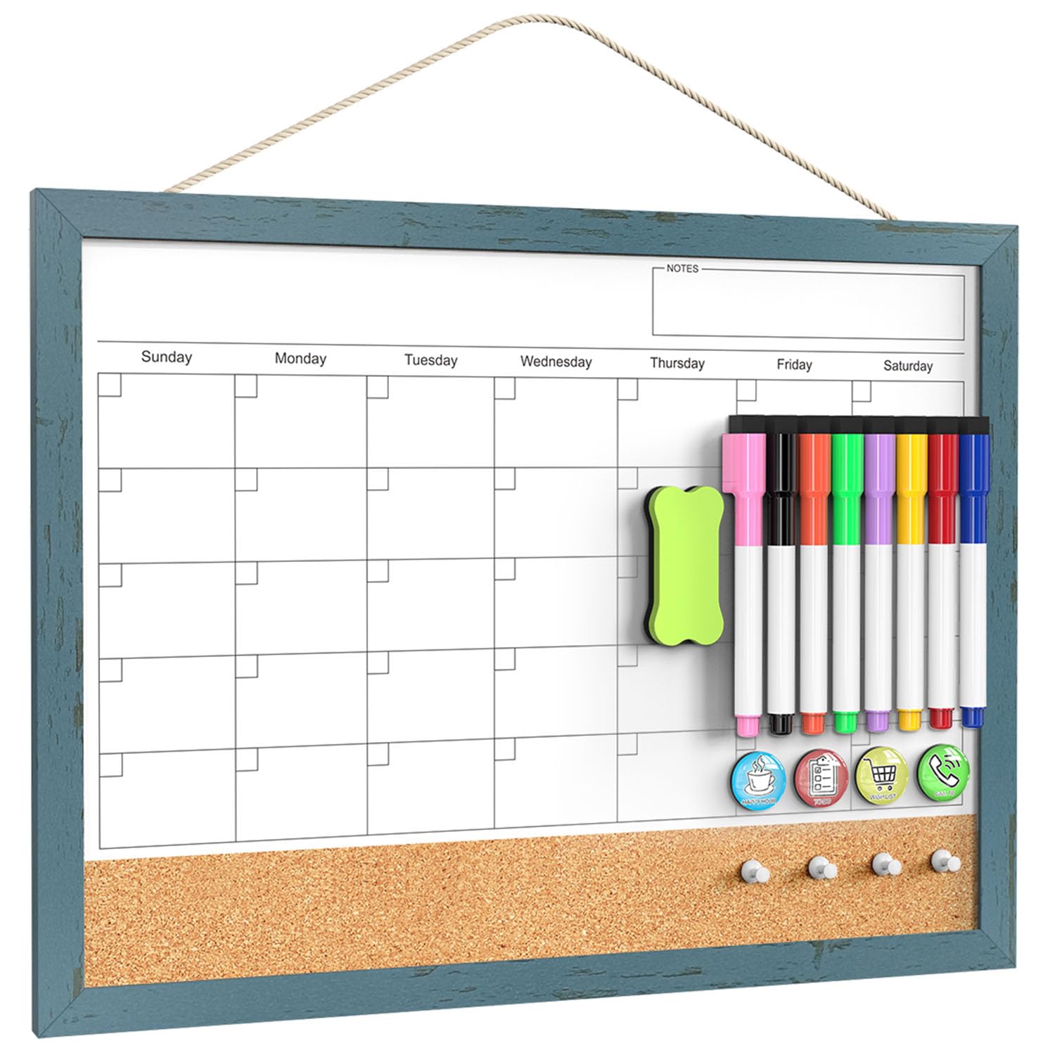 Magnetic Dry Erase Calendar Whiteboard