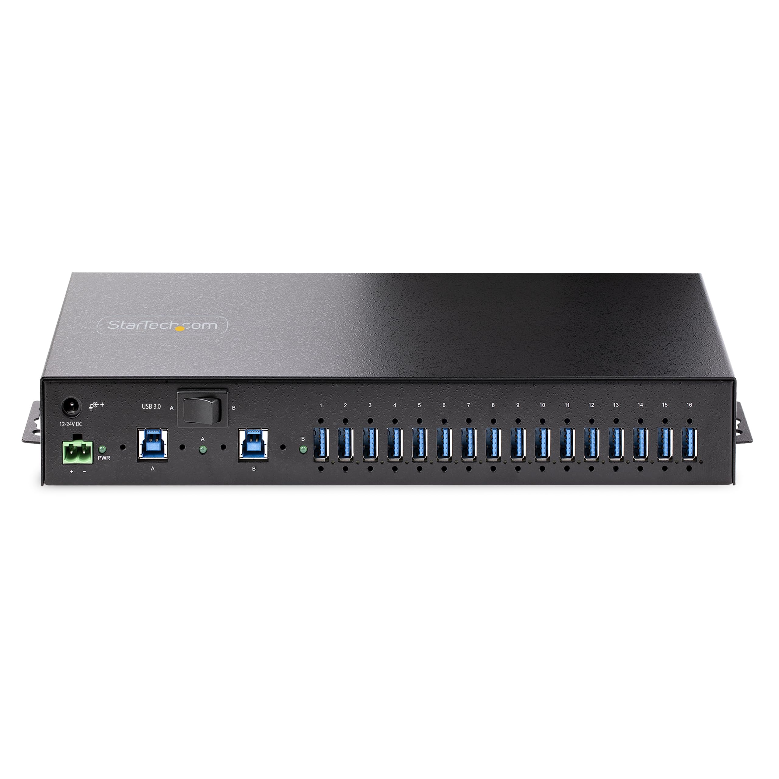 16-Port Industrial USB Hub With Power Adapter