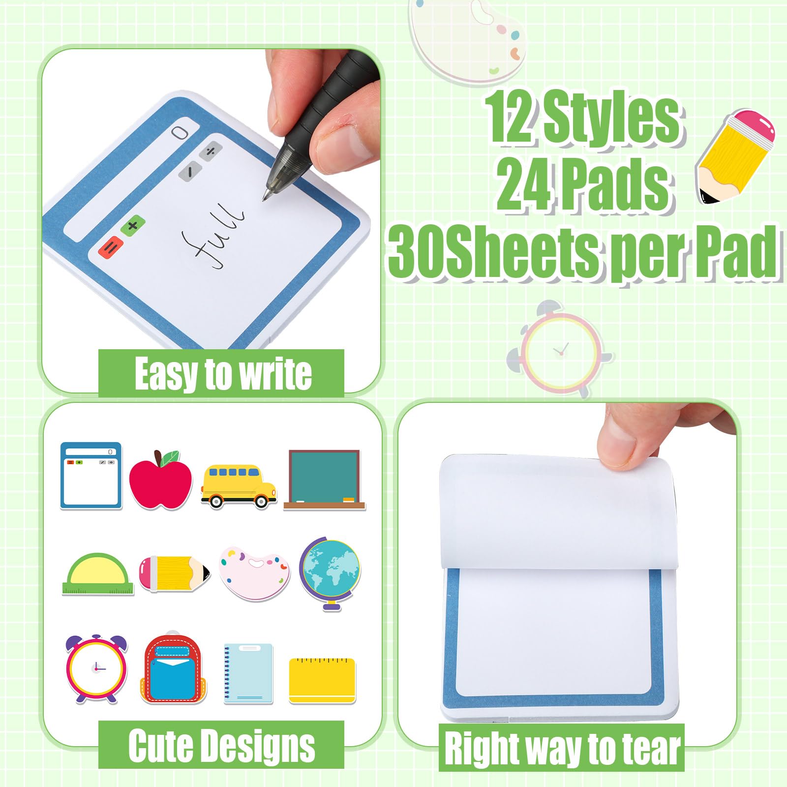 Cute School Sticky Notes Set