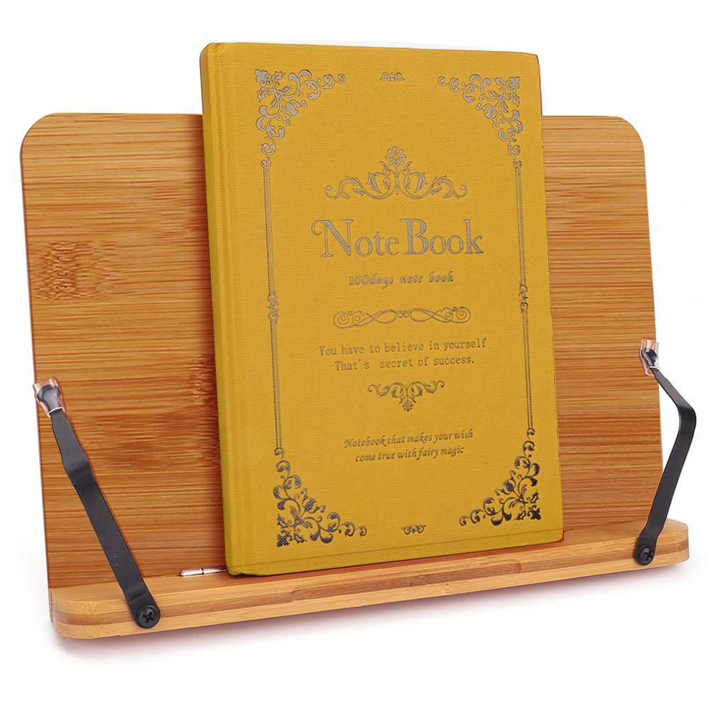 Bamboo Book Stand For Reading And Cookbooks