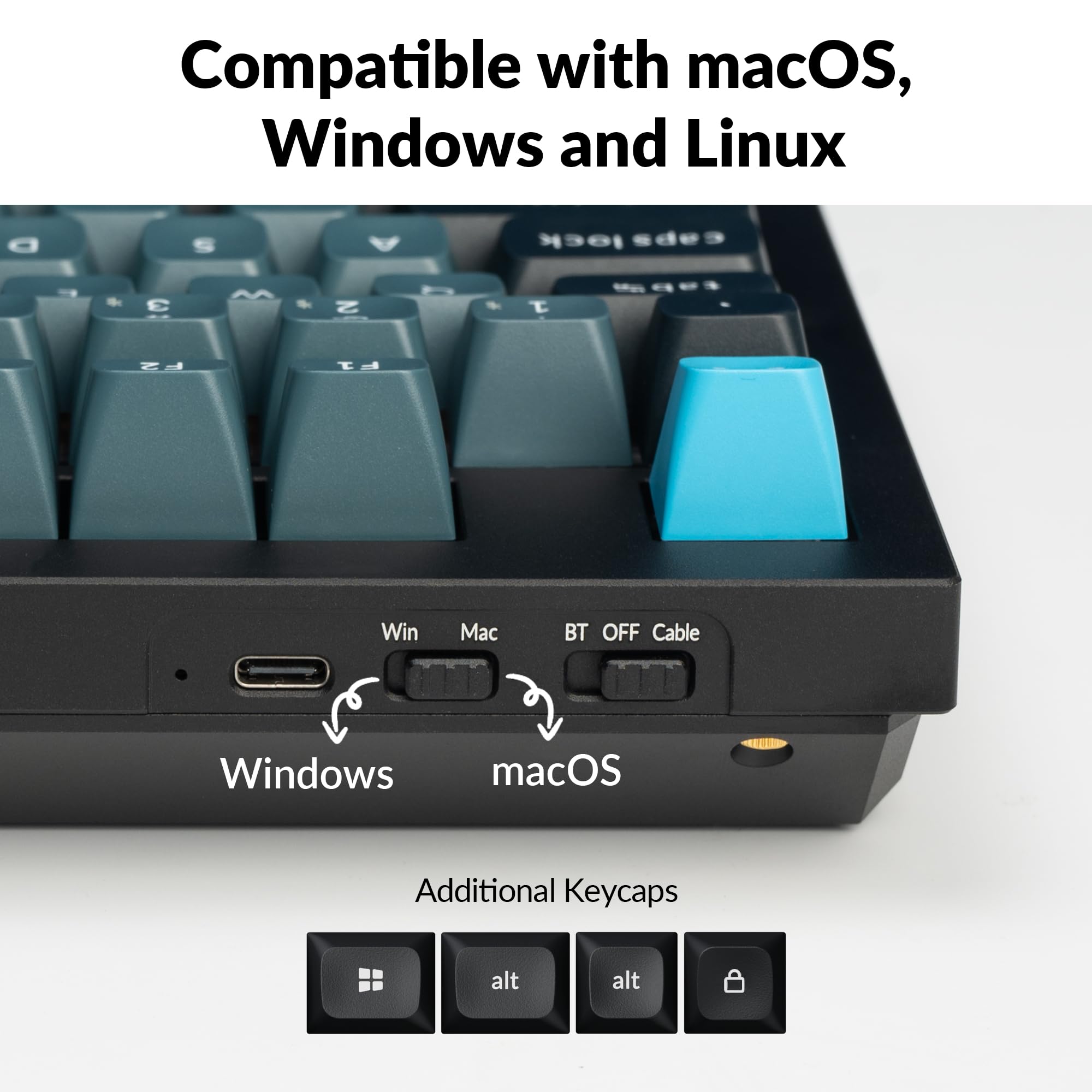 Wireless QMK Mechanical Keyboard With Knob