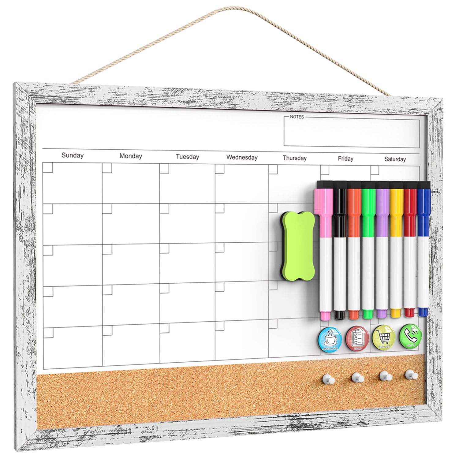 Magnetic Dry Erase Calendar Whiteboard