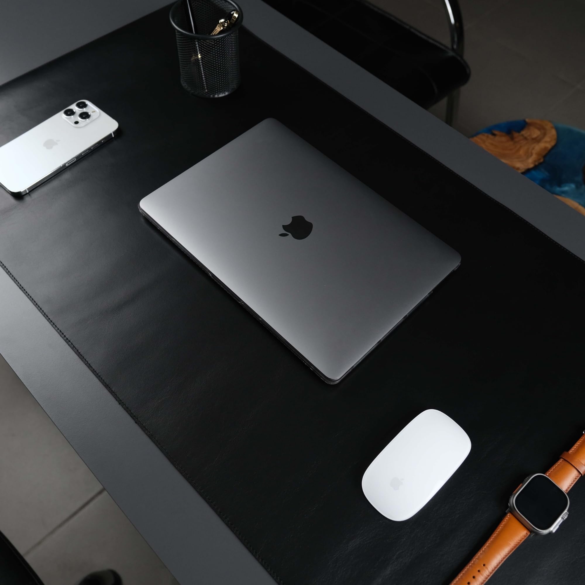 Genuine Leather Desk Pad For Mouse And Keyboard