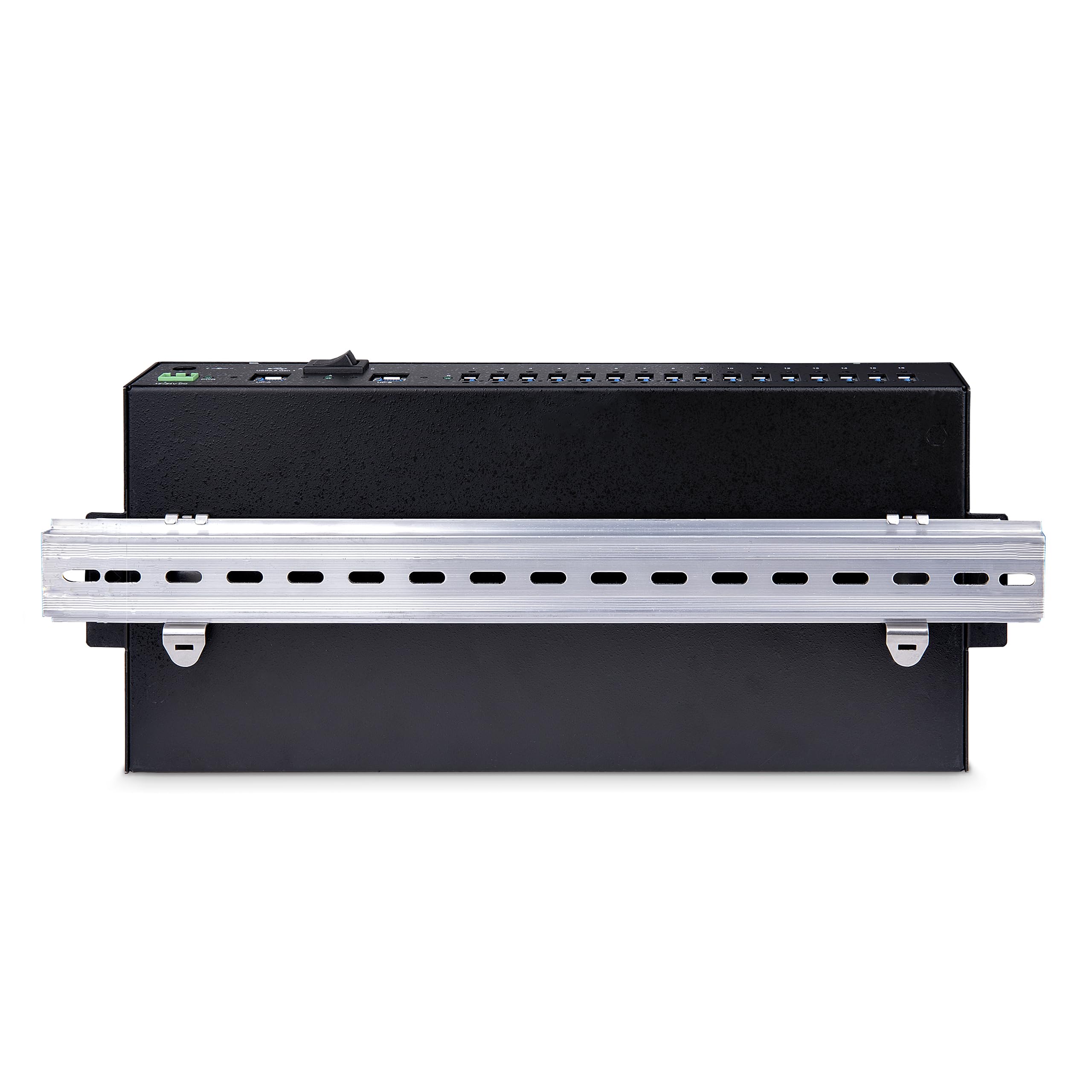 16-Port Industrial USB Hub With Power Adapter
