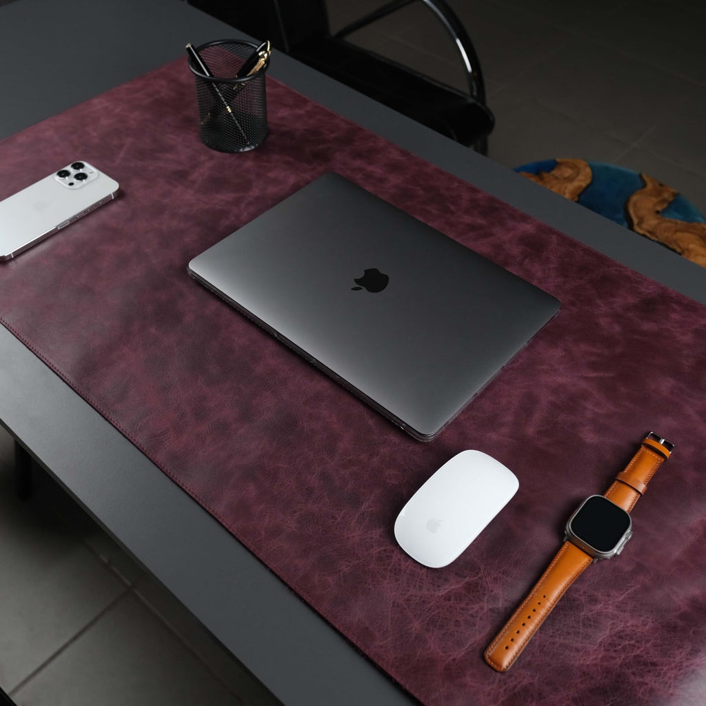 Genuine Leather Desk Pad For Mouse And Keyboard