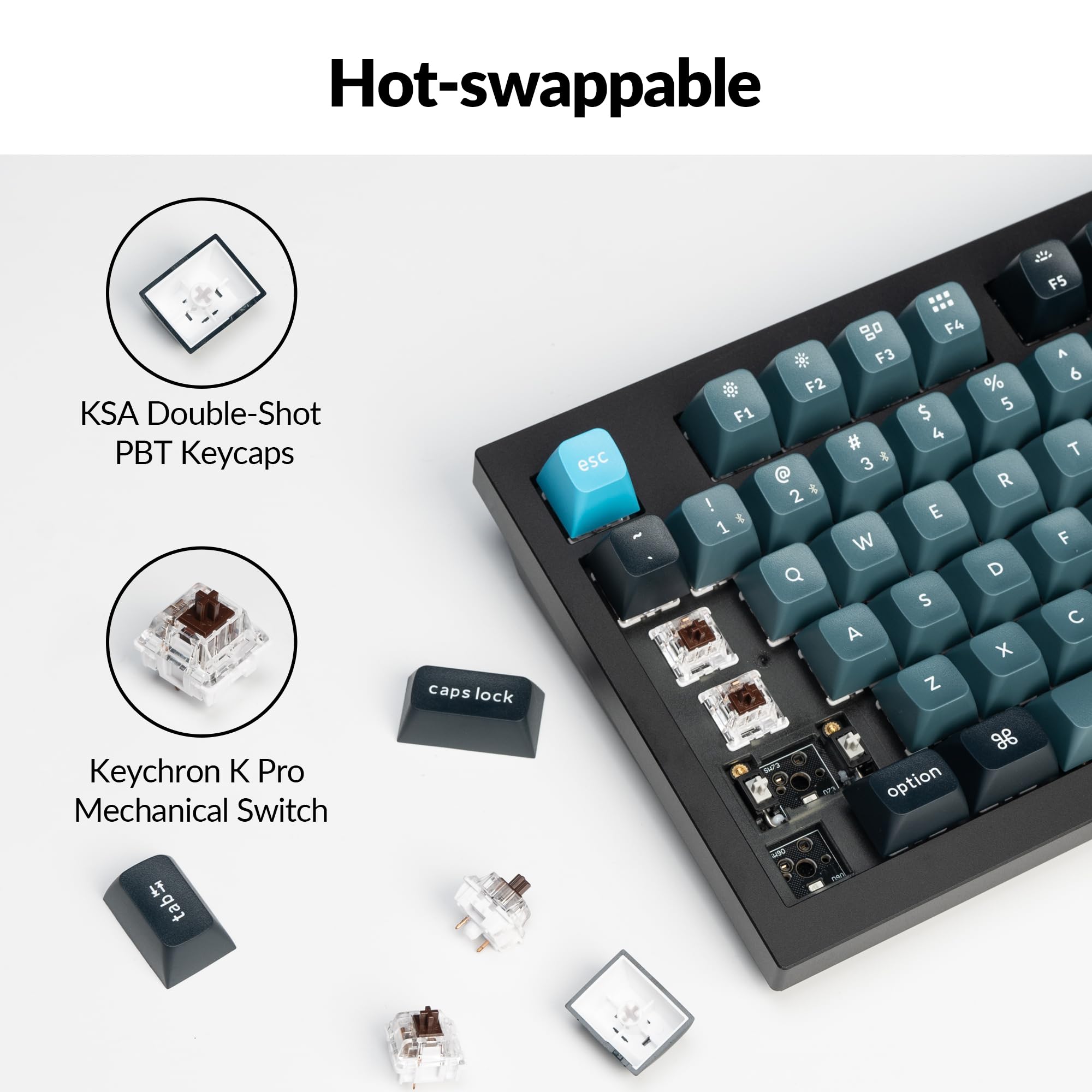 Wireless QMK Mechanical Keyboard With Knob