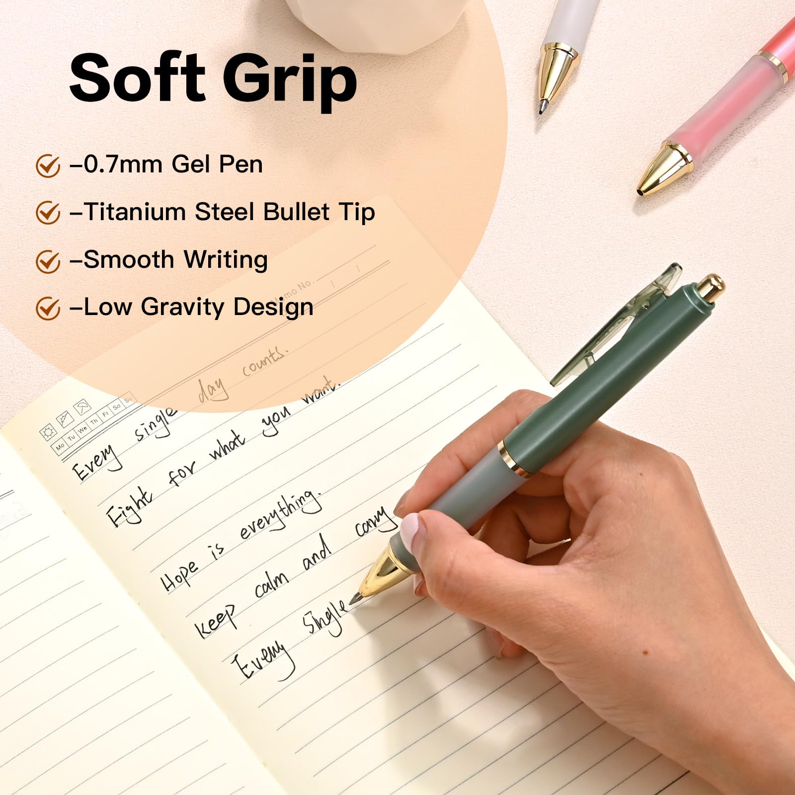 Retractable Gel Ink Pens With Refills