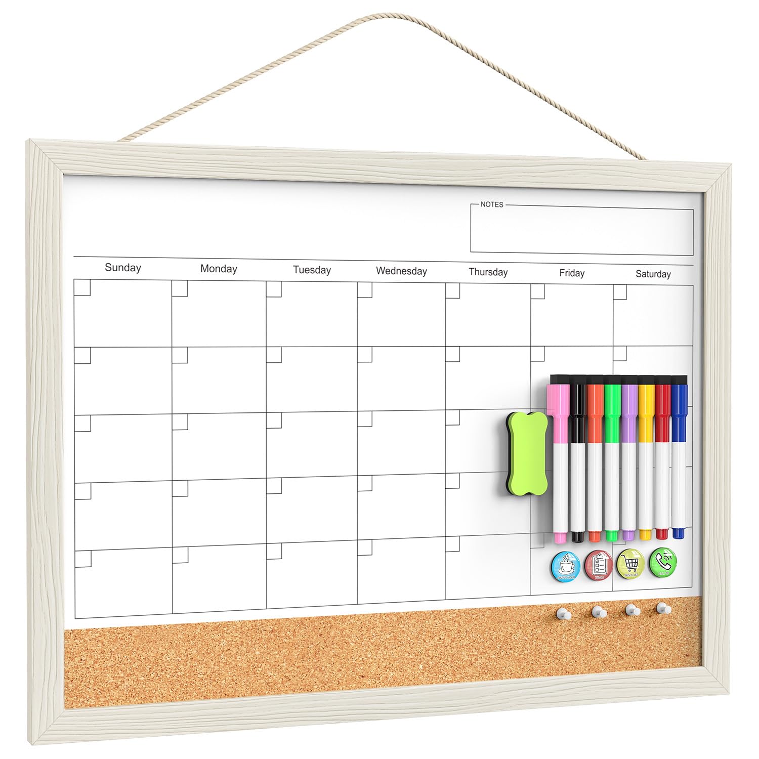 Magnetic Dry Erase Calendar Whiteboard
