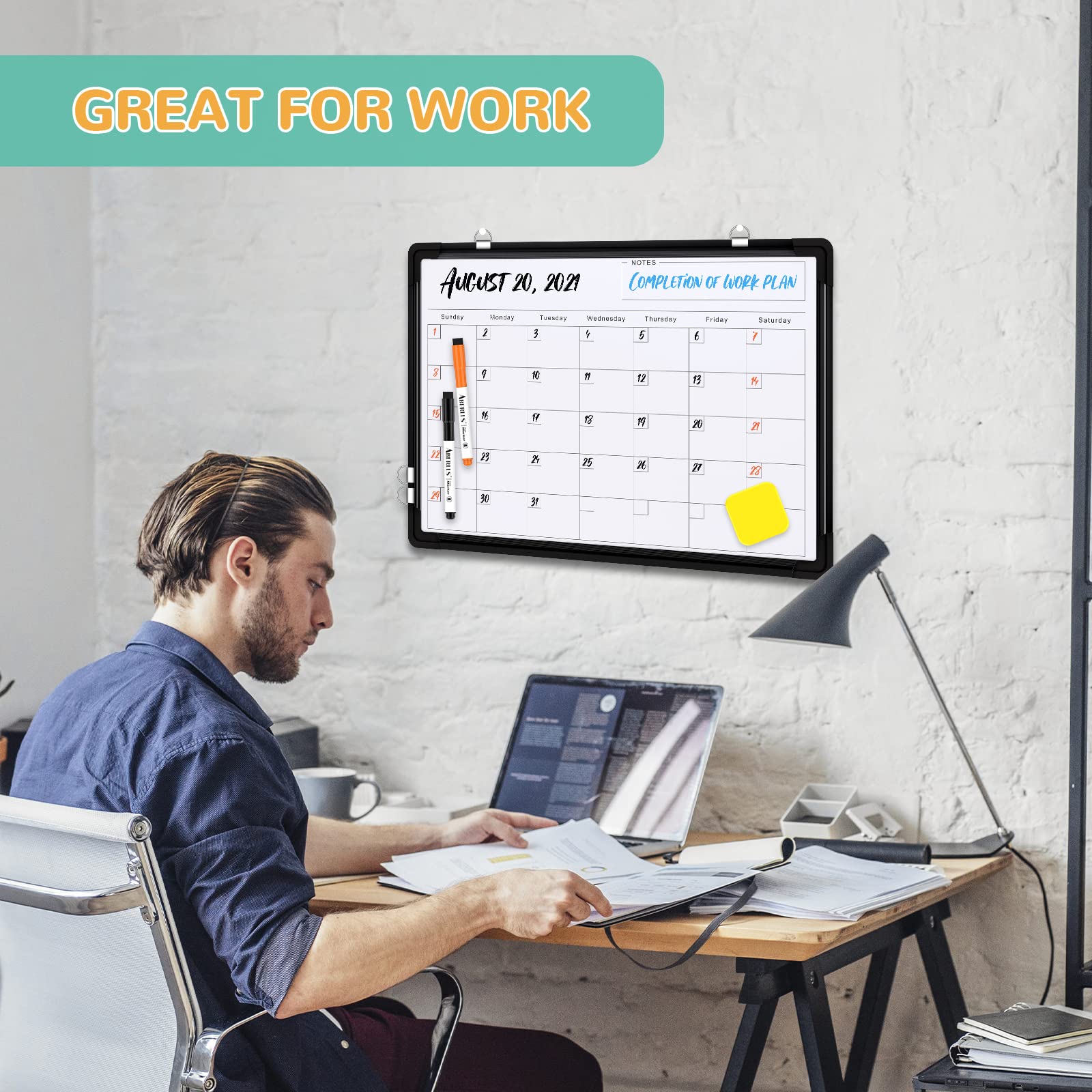 Magnetic Dry Erase Monthly Planner Whiteboard