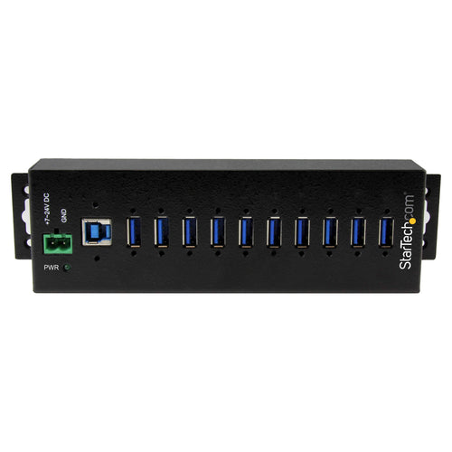 10-Port Industrial USB 3.0 Hub With Power Adapter
