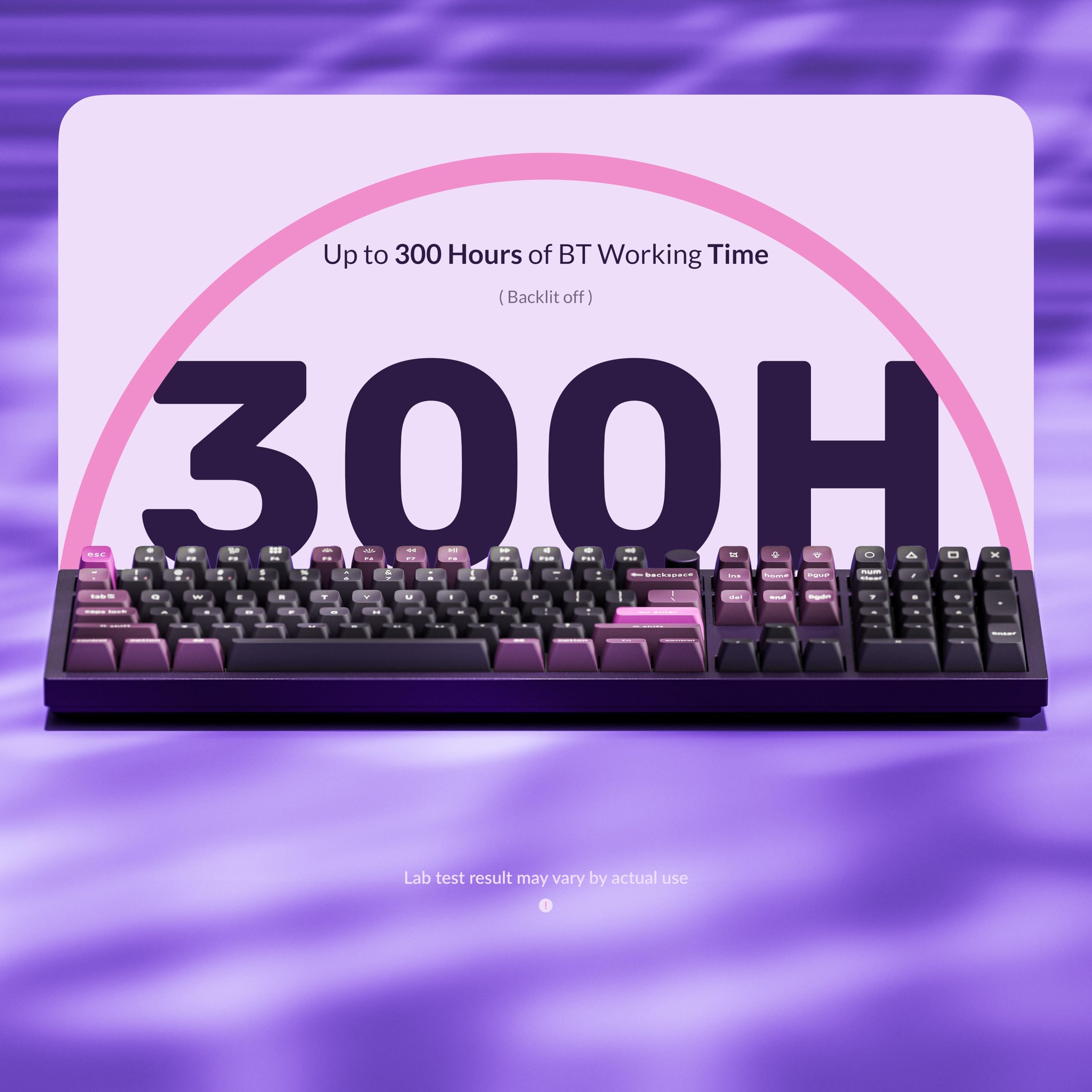 Full-Size Wireless Mechanical Keyboard With Knob