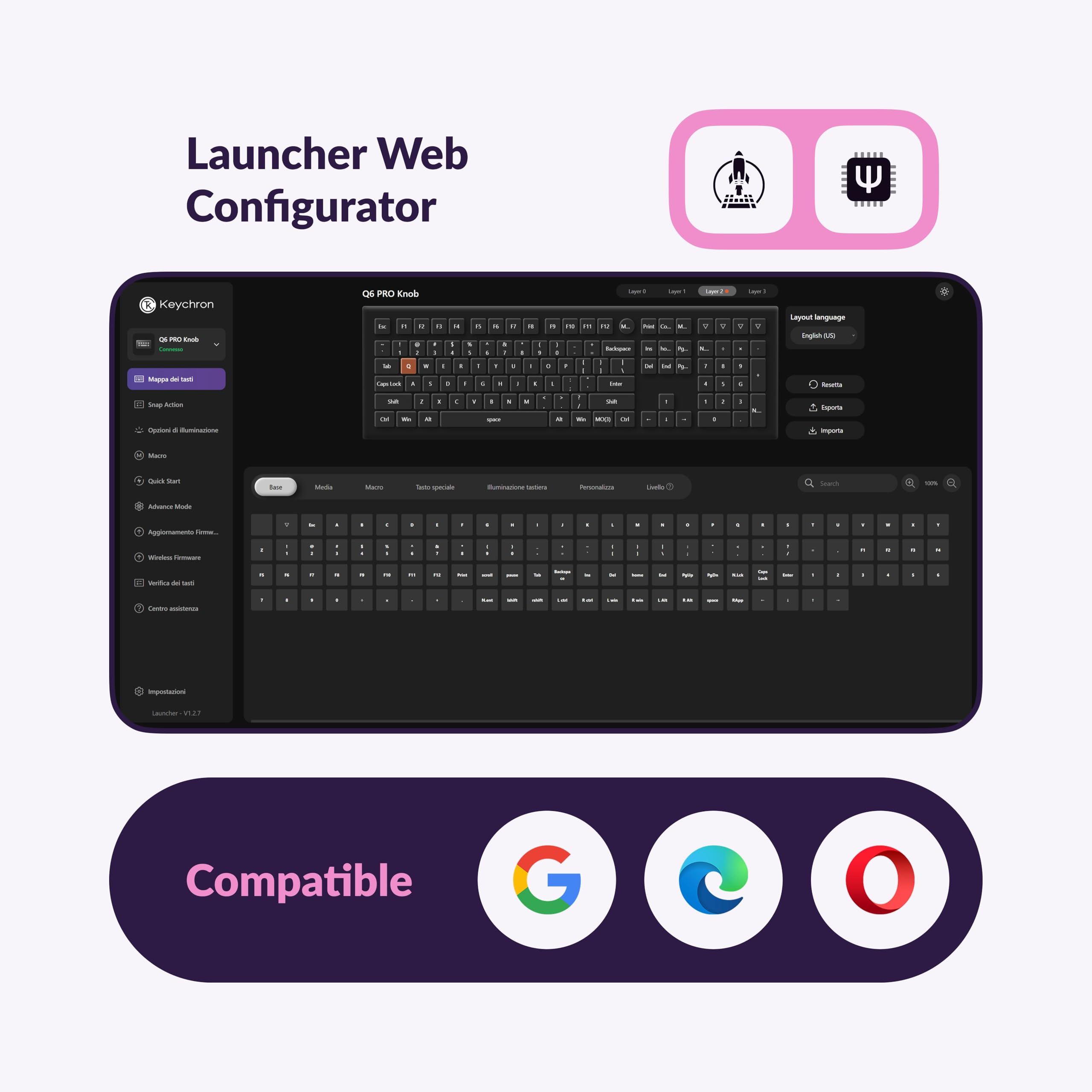 Full-Size Wireless Mechanical Keyboard With Knob