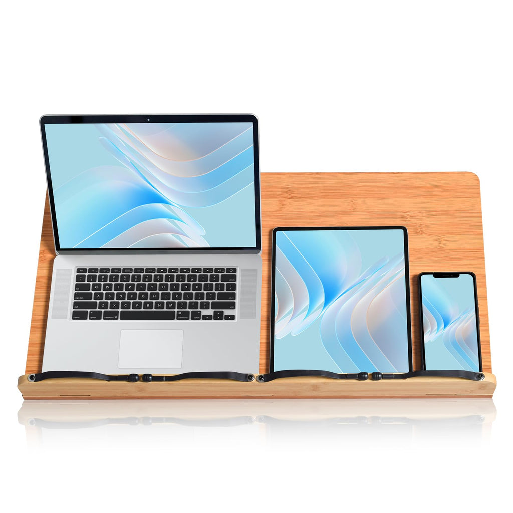 Bamboo Book Stand For Reading And Cookbooks