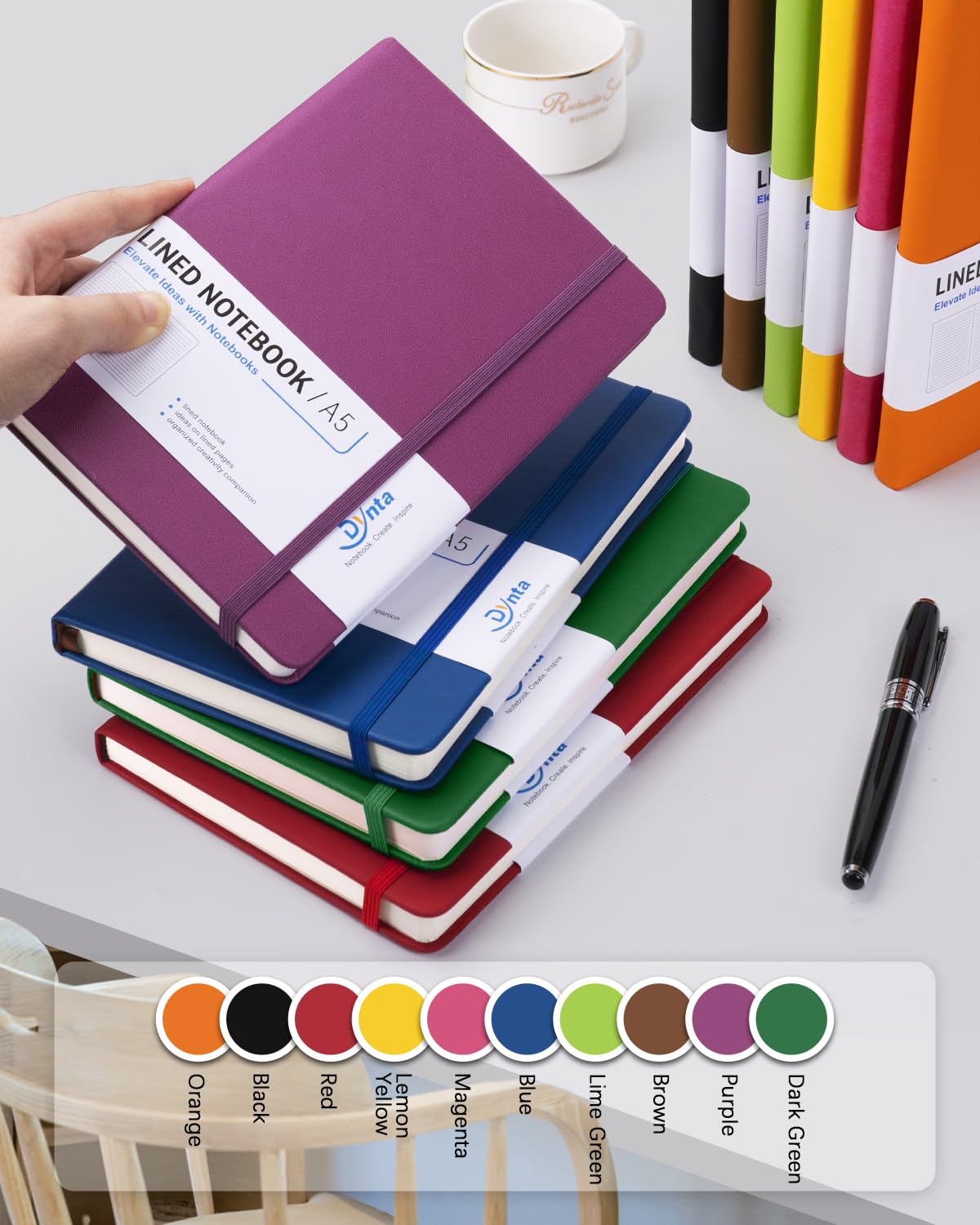 Hardcover Lined Journal Notebook Set