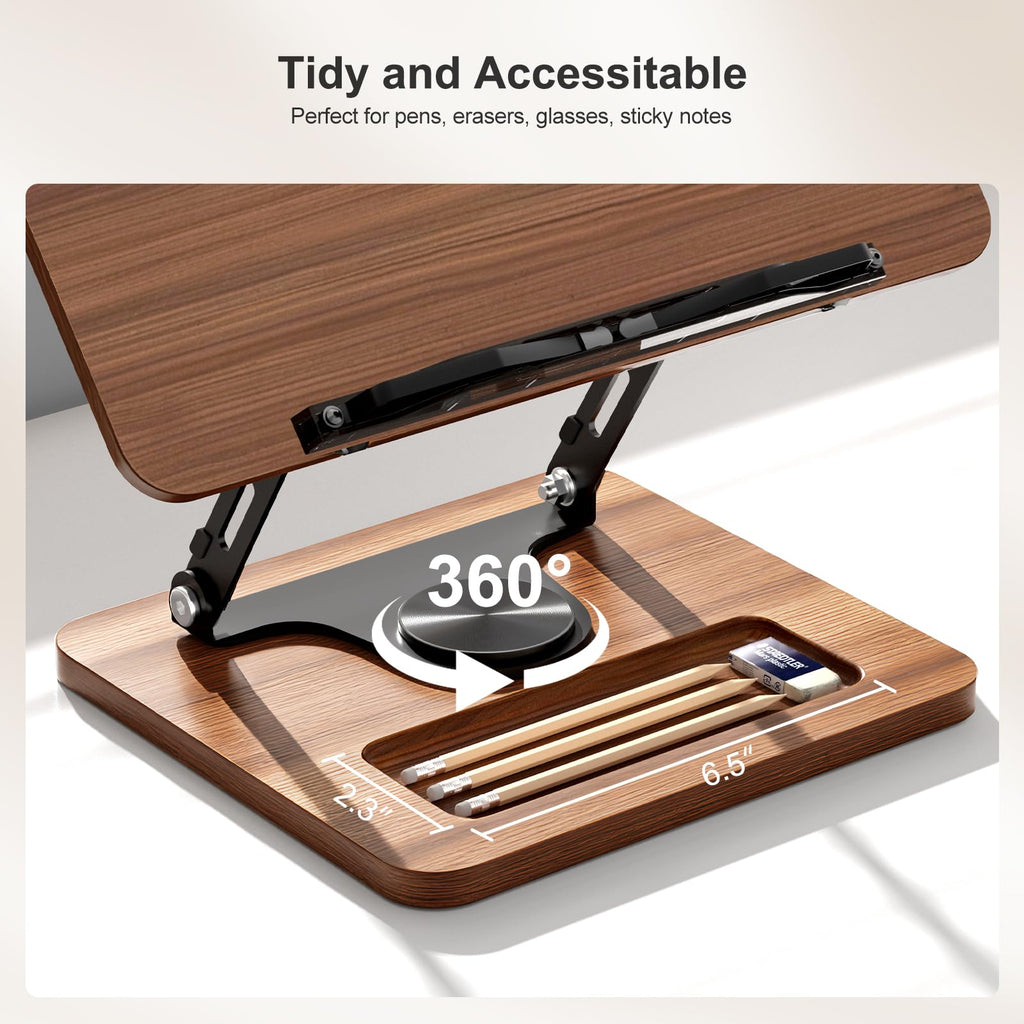 Adjustable Rotating Book Stand With Foldable Design