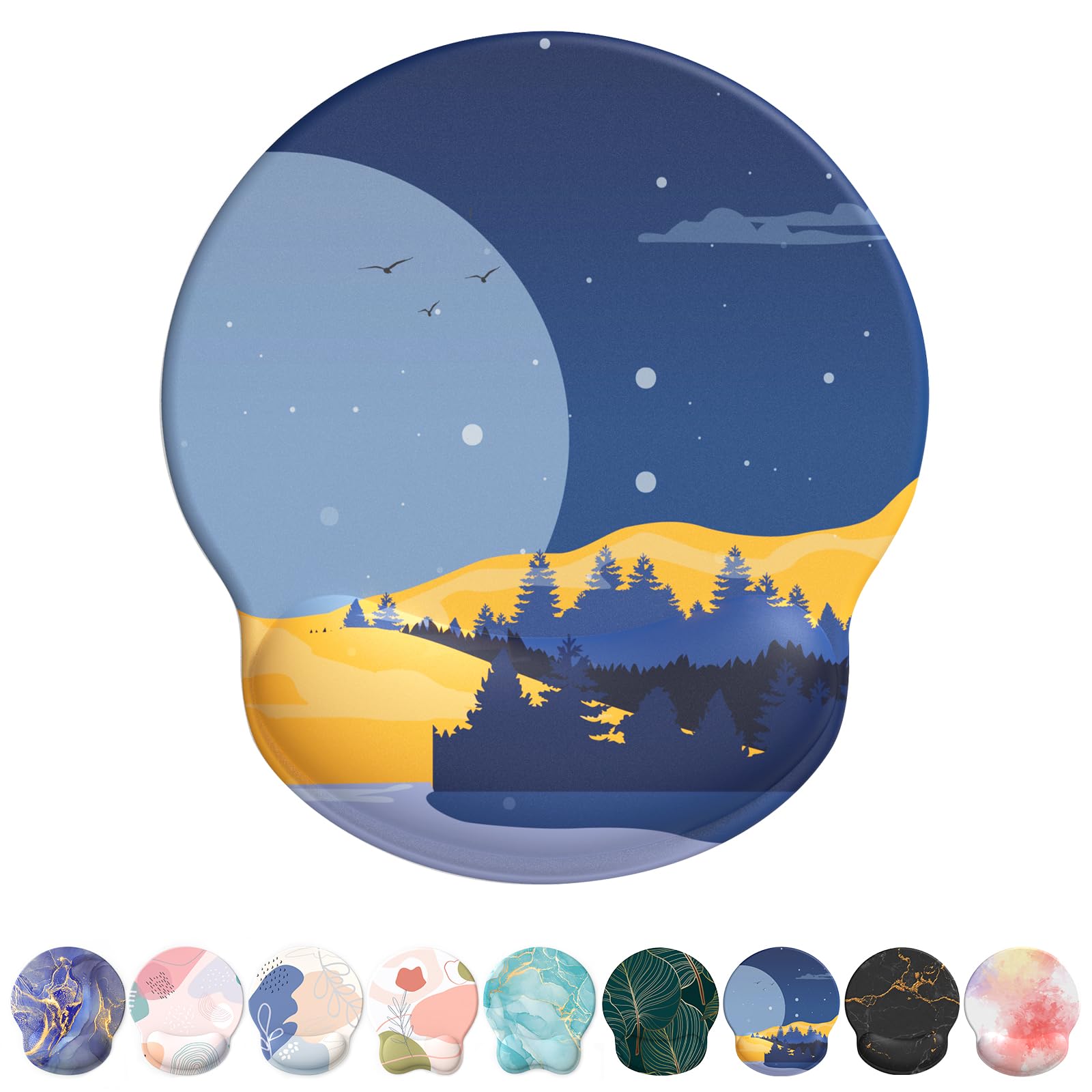 Mouse Pad With Gel Wrist Support