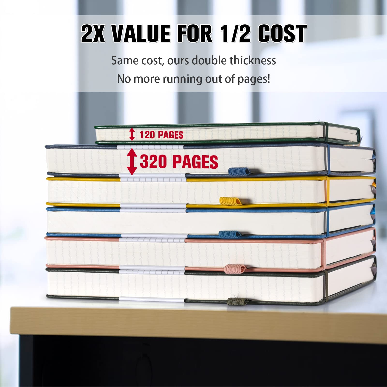 Hardcover Leather Journal Notebook Set