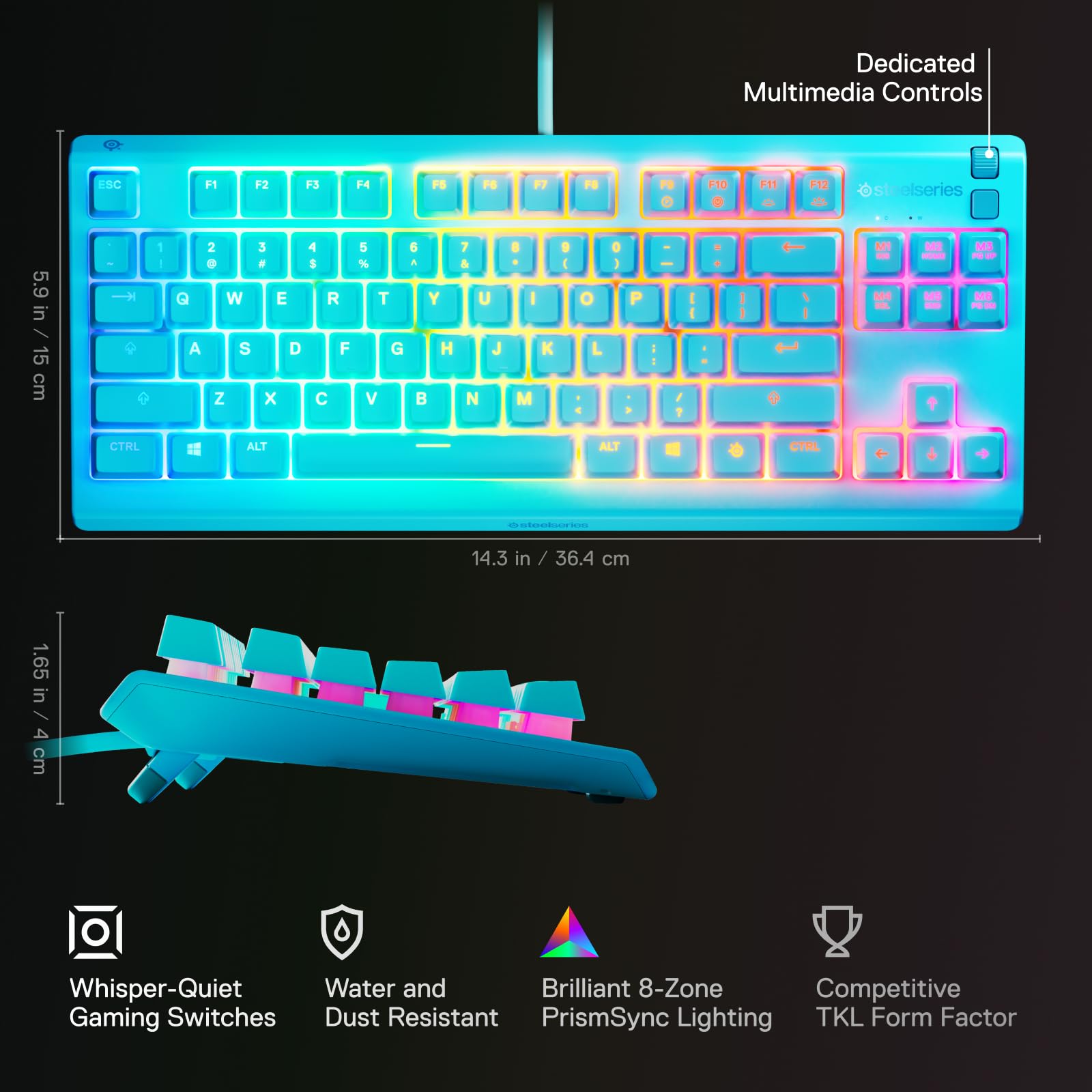 TKL RGB Gaming Keyboard With Quiet Switches