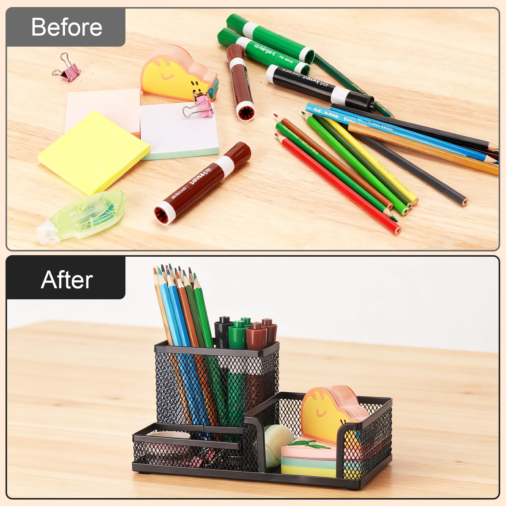 Comix Mesh Pencil Holders and Desk Organizer