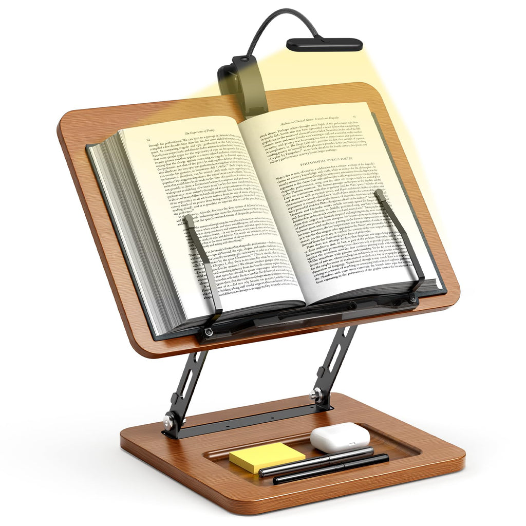 Adjustable Rotating Book Stand With Foldable Design